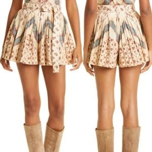 NWOT Ulla Johnson Marianna Pleated Belted Shorts.